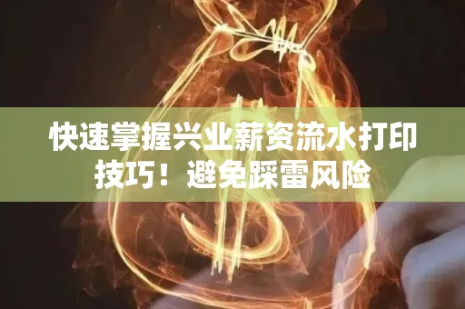 快速掌握兴业薪资流水打印技巧！避免踩雷风险